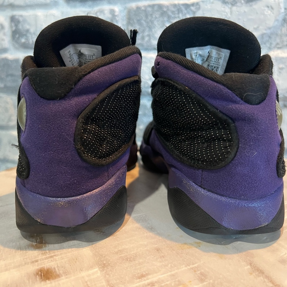Nike Air Jordan 13 Court Purple Size 3 Black and Purple Sneakers 414575-015 - Picture 3 of 7
